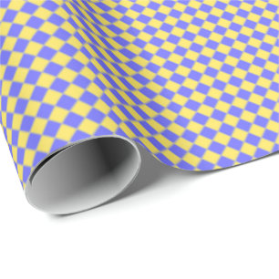Papel De Regalo Azul Amarillo Gris