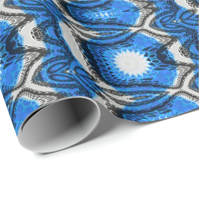 Papel De Regalo Azul atómico (Esquina del rollo)