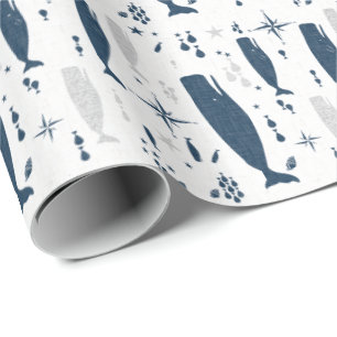 PAPEL DE REGALO AZUL BLANCO ESPERMO CON TEXTURA