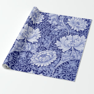 Papel De Regalo Azul crisantemo, William Morris