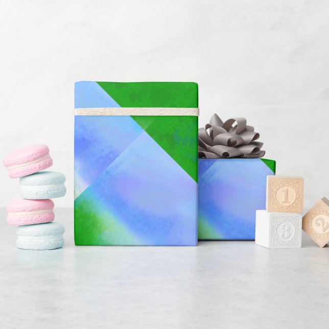 PAPEL DE REGALO AZUL DE CIELO MODERNO (Baby Shower)