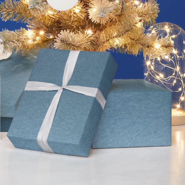 Papel De Regalo Azul de inspiración metálica simple y elegante (Vacaciones)