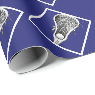 Papel de regalo azul de Lacrosse