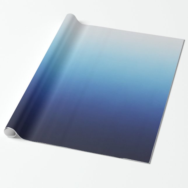 Papel De Regalo Azul de Ombre (Desenrollado)