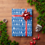 Papel De Regalo Azul Fancy Christmas Tree<br><div class="desc">Agradables diseños de árboles navideños alineados en filas. Viene en múltiples variantes de colores para mezclar y coincidir para la celebración de sus Navidades. Consulte la colección completa en https://www.zazzle.com/collections/fancy_christmas_tree-119191891876045155?rf=238185679150725074</div>