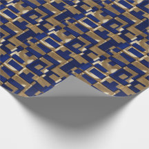 Azul geométrico y oro abstracto moderno