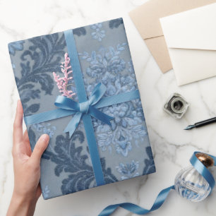 Papel De Regalo Azul Humeante Pizarra Suave Polvo Azul Elegante Da