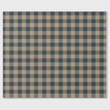 Azul Marino Beige Plaid Festivo de Búfalo Cuadros