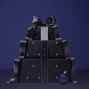 Papel de regalo azul marino de lujo