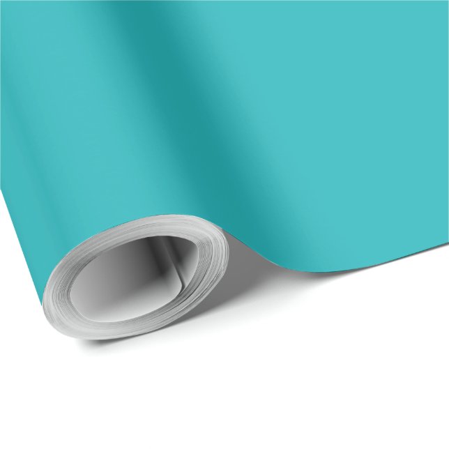 Papel De Regalo Azul marino sólido verde azulado (Esquina del rollo)