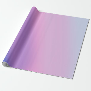 Papel De Regalo Azul moderno y gradiente rosa estética soñadora