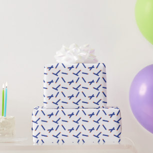 Papel De Regalo Azul, Naranja Dart War Feliz cumpleaños