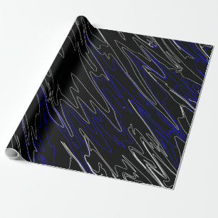 Papel De Regalo Azul negro mareado