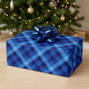 Papel de regalo azul océano retro lindo