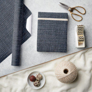 Papel De Regalo Azul oscuro Jean Denim