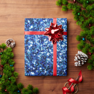 Papel De Regalo Azul oscuro profundo brillante falso brillo destel