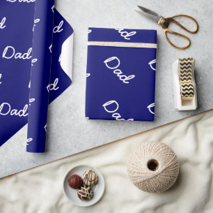 Papel de regalo azul para los regalos de papá