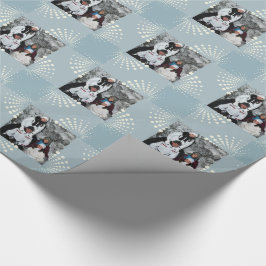 Papel De Regalo Azul personalizado foto del invierno