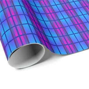 Papel De Regalo Azul Púrpura Neón