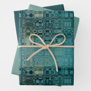 Papel de regalo - Azul turquesa MVB - FauxGlass