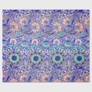 Papel De Regalo Azul vintage rosa Corncockle de William Morris
