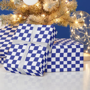 Papel De Regalo Azul y blanco bajo control