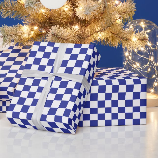 Papel De Regalo Azul y blanco bajo control (Vacaciones)