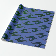 Papel de regalo AZUL Y NEGRO PATRÓN JAPONÉS