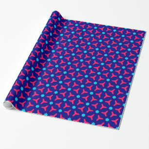 Papel De Regalo Azul y rosa caliente