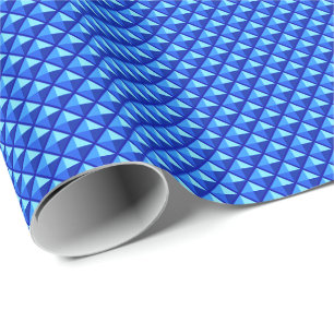 Papel De Regalo Azul zafiro, aspecto de esmalte, rejilla con tachu