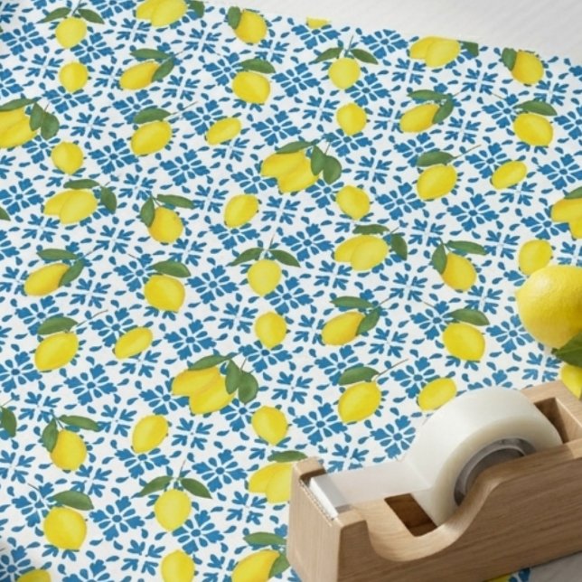 Papel De Regalo Azulejo Francés País Limón Patrón (Subido por el creador)