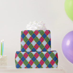 Papel De Regalo Azulejo Marroquí Azul