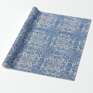 Papel De Regalo Azulejos portugueses Vintage Azulejos azul blanco