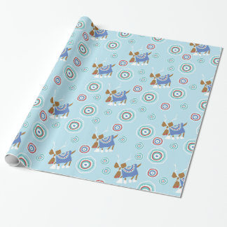 Papel De Regalo Azules del reno