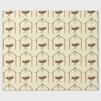 Papel De Regalo Babe in a manger Christmas wrap