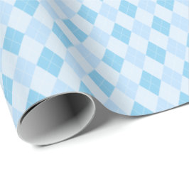 Papel De Regalo Baby Blue Small Argyle Baby Shower