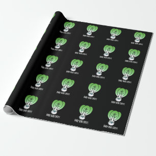 Papel De Regalo Baby Bok Choy Funny Veggie Pun Dark BG
