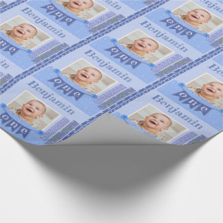 Papel De Regalo Baby Boy 1 cumpleaños Escrapaleo azul