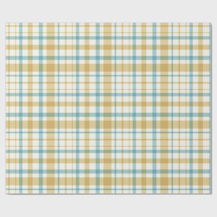 Papel De Regalo Baby Boy Gift Wrap   Blue Gingham Check