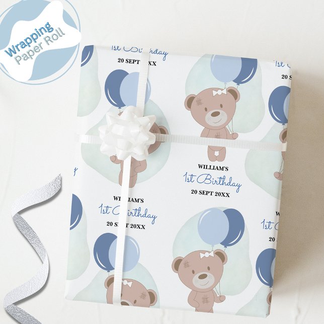 Papel De Regalo Baby Boy Teddy Bear (Subido por el creador)