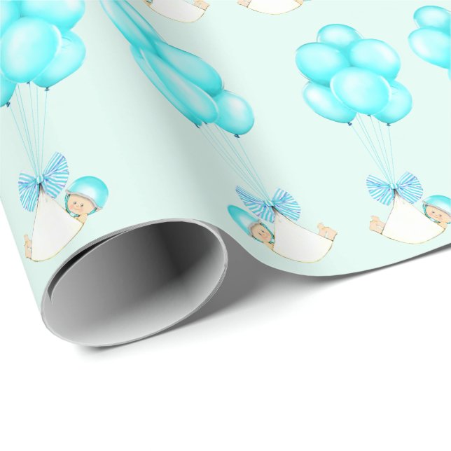 Papel De Regalo Baby Boy Twins Gift (Esquina del rollo)