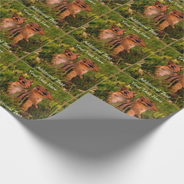 Papel De Regalo Baby Chipmunks Arte Animal Personalizado (Esquina)