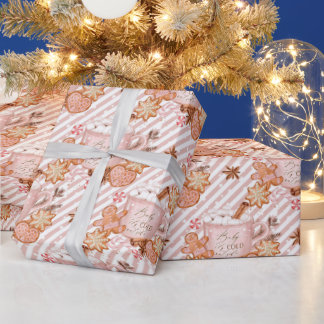Papel De Regalo Baby hace frío fuera con rayas