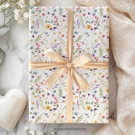 Papel De Regalo Baby in Bloom Garden Wildflower Baby Shower