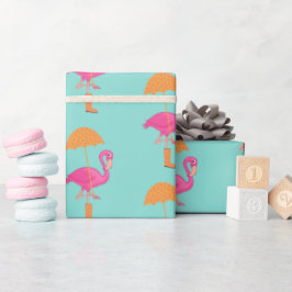 Papel De Regalo BABY Let's Flamingle Pink Flamingo Shower Fiesta