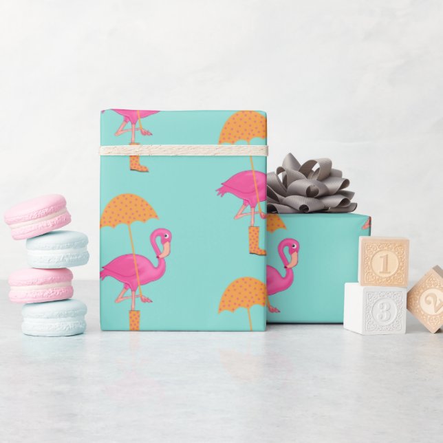 Papel De Regalo BABY Let's Flamingle Pink Flamingo Shower Fiesta (Baby Shower)