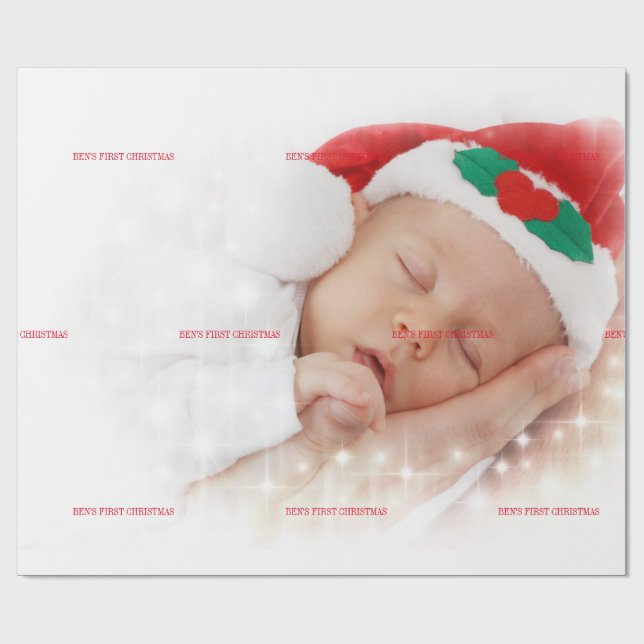 PAPEL DE REGALO BABY PRIMER NAVIDAD (Superficie plana)