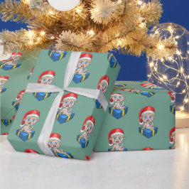 Papel De Regalo Baby Santa Claus