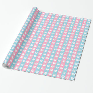 Papel De Regalo Baby Shower - azul y rosado - tema de la impresión