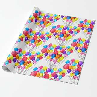 Papel De Regalo BABY SHOWER chica | BALLOON arcoiris | Acuarela